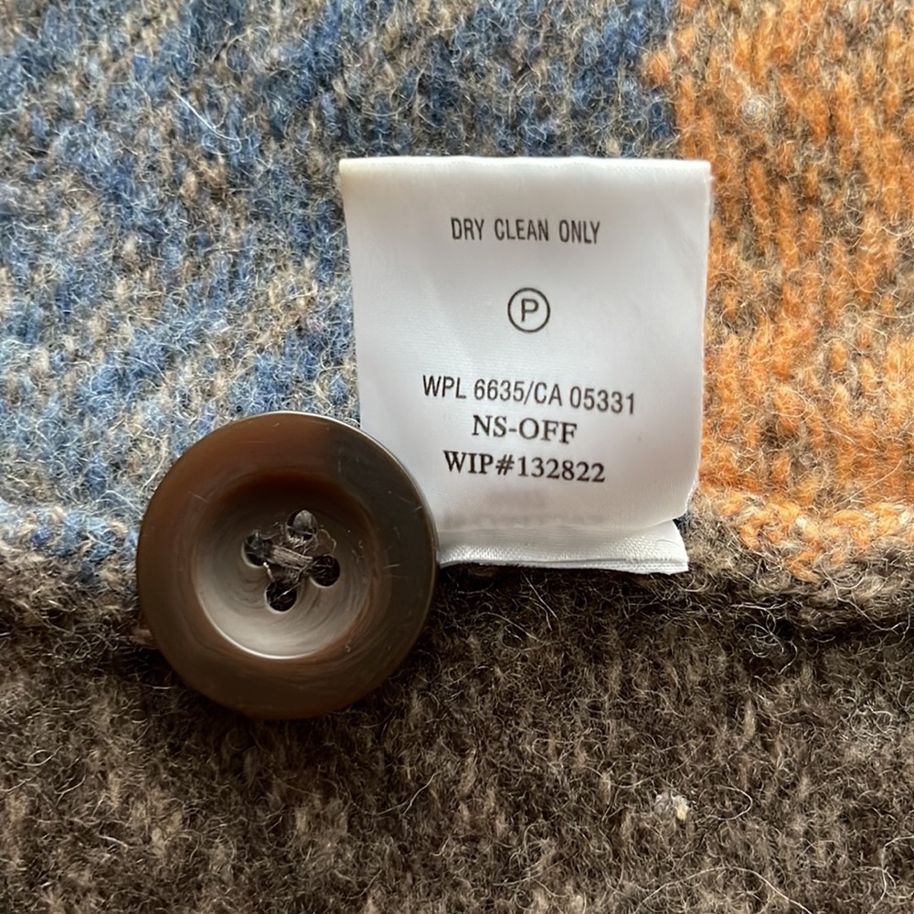 Vintage Woolrich Patchwork Chevron Knit Pattern Lambswool Sweater Vest Size L** - Picture 12 of 12